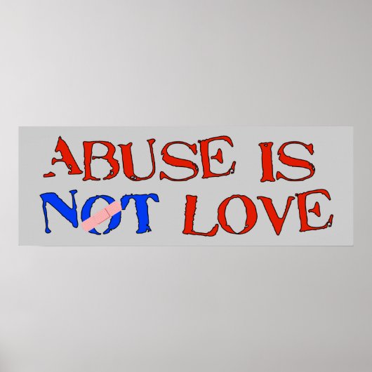 Misbruik is geen liefde poster (Voorkant)