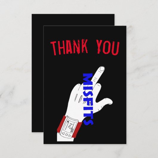 Misbruik Je creditcard Bedankkaart (Voorkant / Achterkant)