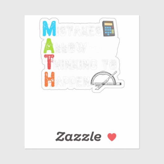 MISBRUIK MAAKT DENK MOGELIJK - Lagere Wiskunde Sticker (Vel)