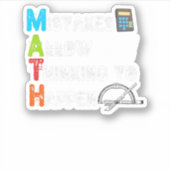 MISBRUIK MAAKT DENK MOGELIJK - Lagere Wiskunde Sticker (Voorkant)