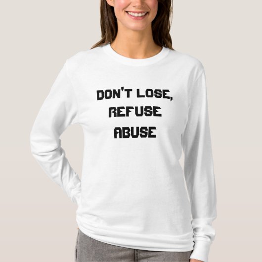 Misbruik T-shirts weigeren (Voorkant)