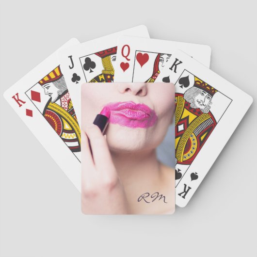Misbruik van aangepaste lipstick-kaarten voor mono pokerkaarten (Achterkant)