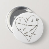 Misbruik van hart ronde button 7,6 cm (Voorkant /achterkant)