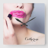 Misbruik van lipstick aangepaste wandklokken (Voorkant)