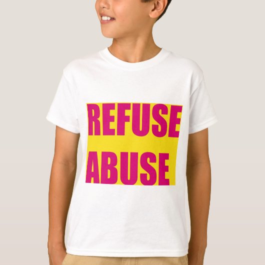 Misbruik van weigeringen t-shirt (Voorkant)