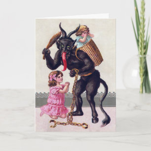 misbruikende Krampus kerst Kaart