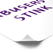 Misbruikers stinken foto afdruk (Hoek)