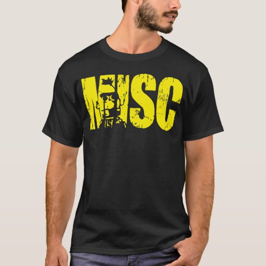 MISC Bodybuilding Shirt - Gele tekst (Voorkant)