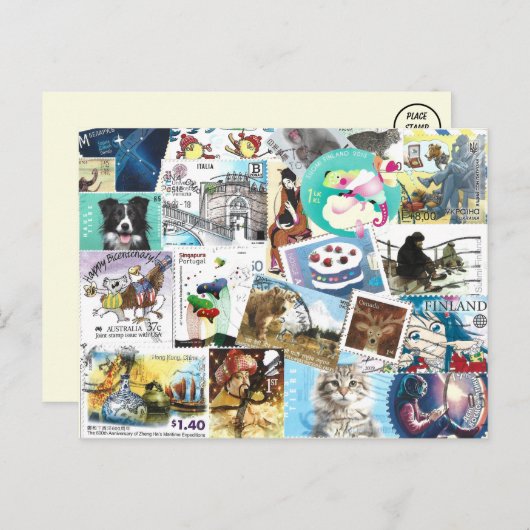 Misc Postzegels Briefkaart (Voorkant / Achterkant)