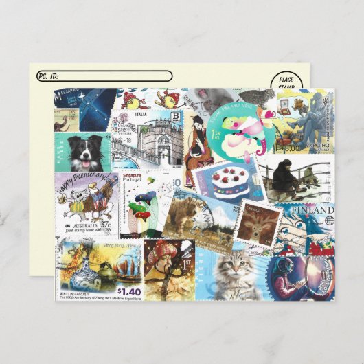 Misc Postzegels Briefkaart (Voorkant / Achterkant)