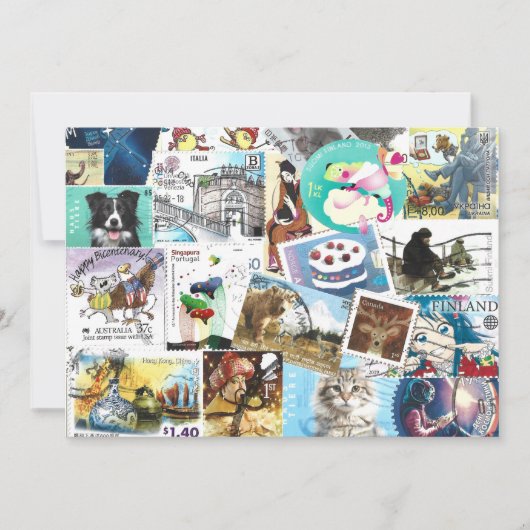 Misc Postzegels Flat Kaart (Voorkant)