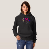 Miscarriage Awareness Peace Love Hope Pink & Blue  Hoodie (Voorkant volledig)