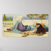 Mischief and Repose door John Godward Poster (Voorkant)