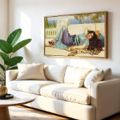 Mischief and Repose door John Godward Poster