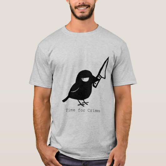 Mischief Crow Time for Crimes T-shirt (Voorkant)