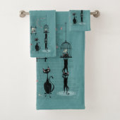 Mischief Kat familie Mischief ©studioxine Bad Handdoek (Insitu)