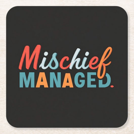Mischief Managed Kartonnen Onderzetters (Voorkant)