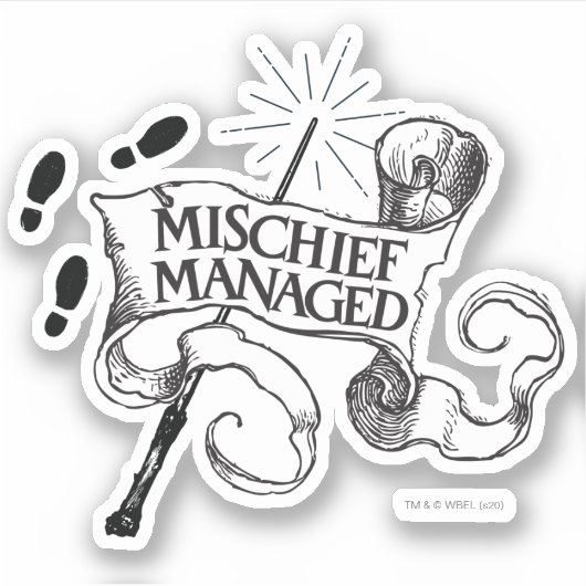 Mischief Managed Sticker (Voorkant)