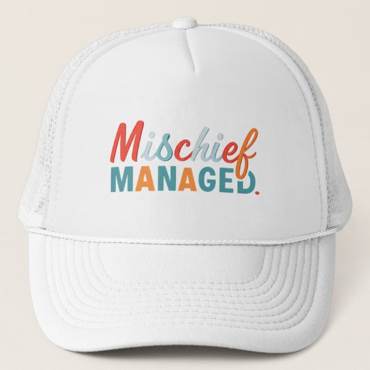 Mischief Managed Trucker Pet (Voorkant)