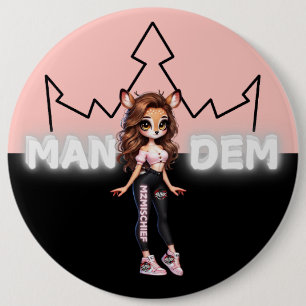 Mischief - Mandem Collectie -SVBK- SILVERBCKK TTV Ronde Button 6,0 Cm