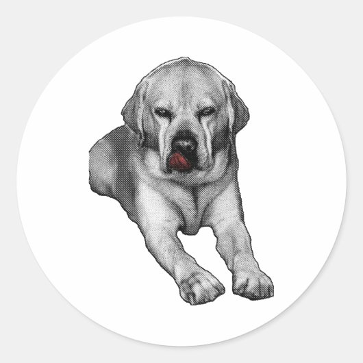Mischief Mark in het rood Ronde Sticker (Voorkant)