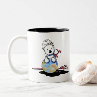 Mischief Westie Dog Tweekleurige Koffiemok