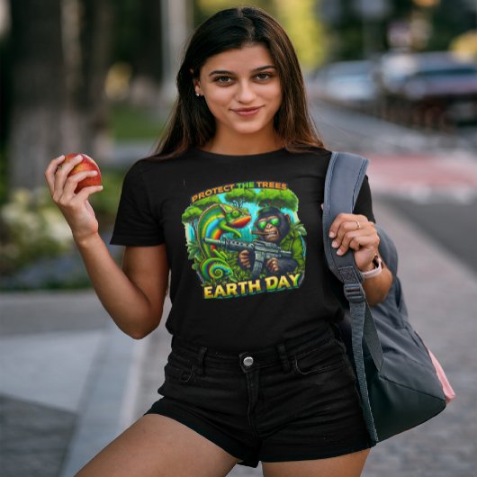 Mischievous Aap en Kameleon Gunshow T-shirt