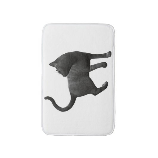 Mischievous Black Cat Bath Mat (Voorkant Verticaal)