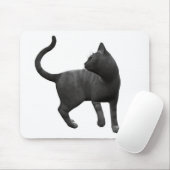 Mischievous Black Cat Muismat (Met muis)