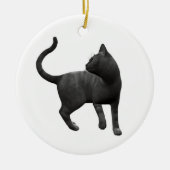 Mischievous Black Cat Ornament (Voorkant)