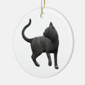 Mischievous Black Cat Ornament (Links)