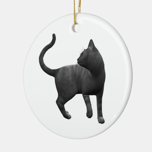 Mischievous Black Cat Ornament (Links)