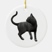 Mischievous Black Cat Ornament (Achterkant)