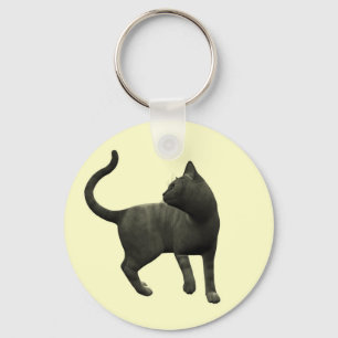 Mischievous Black Cat Sleutelhanger