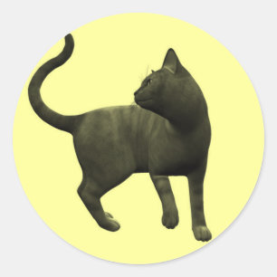 Mischievous Black Cat Stickers