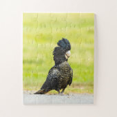 Mischievous Black Cockatoo Portrait Legpuzzel (Verticaal)