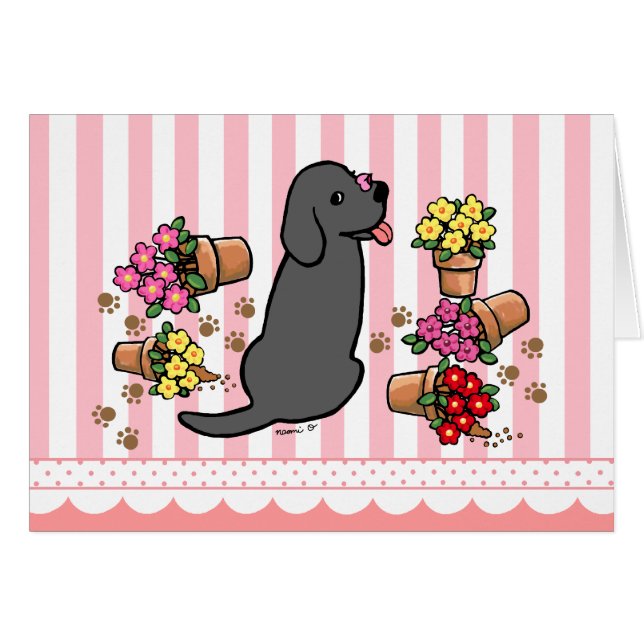 Mischievous Black Labrador (Voorkant Horizontaal)