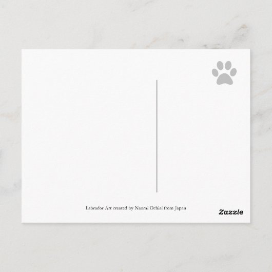 Mischievous Black Labrador Briefkaart (Achterkant)