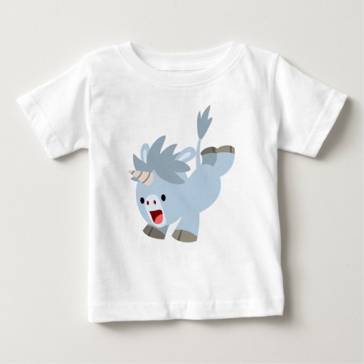 Mischievous Cartoon Baby Unicorn Baby T-Shirt (Voorkant)