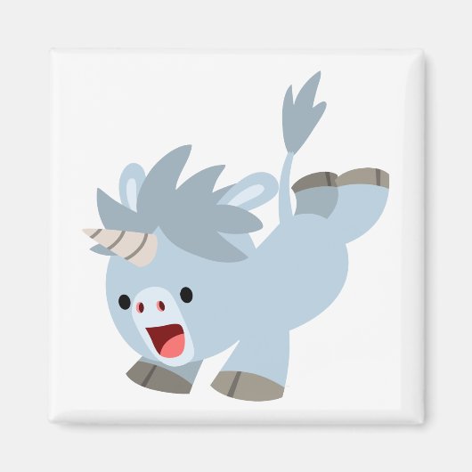Mischievous Cartoon Baby Unicorn Magnet (Voorkant)
