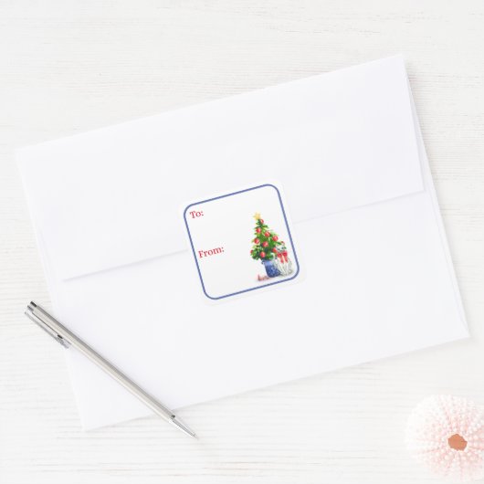 Mischievous Cat Holiday Stickers (Envelop)