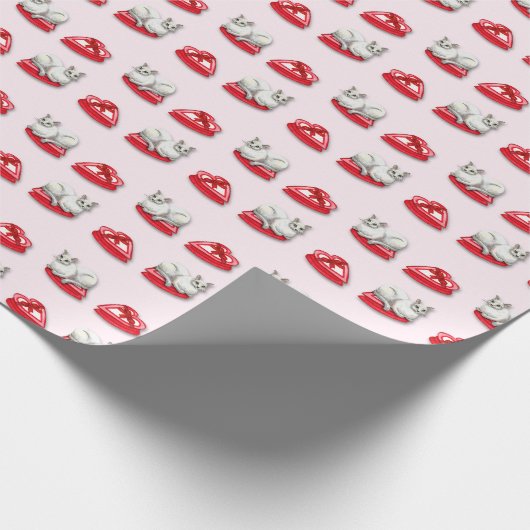 Mischievous Cat Wrapping Paper Cadeaupapier (Hoek)