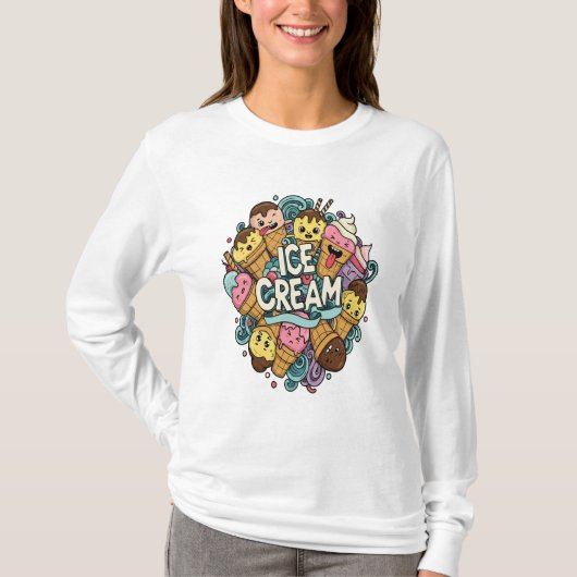 Mischievous Cone Crew Doodle Shirt (Voorkant)