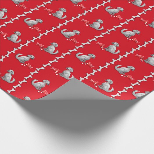 Mischievous Dog Wrapping Paper Cadeaupapier (Hoek)