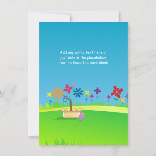 Mischievous Easter Bunny Party Kaart (Achterkant)