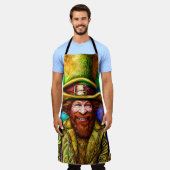 Mischievous Green Leprechaun met Clover Schort (Gedragen)