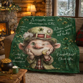 Mischievous Leprechaun  Fleece Deken