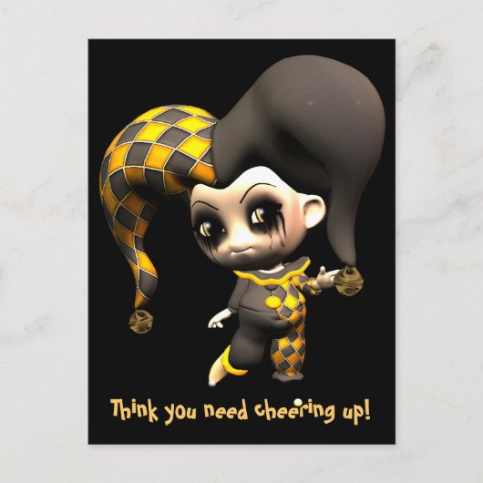 Mischievous Little Jester Briefkaart (Voorkant)