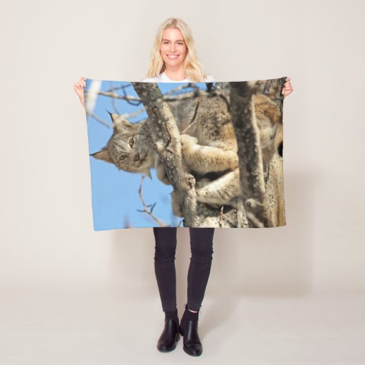Mischievous Lynx Fleece Deken (In situ)