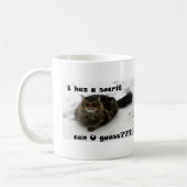 Mischievous Maine Coon in de sneeuw Koffiemok (Links)